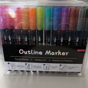 Outline Marker Set - 36 PCS - Multicolor